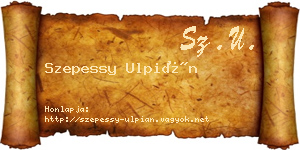 Szepessy Ulpián névjegykártya